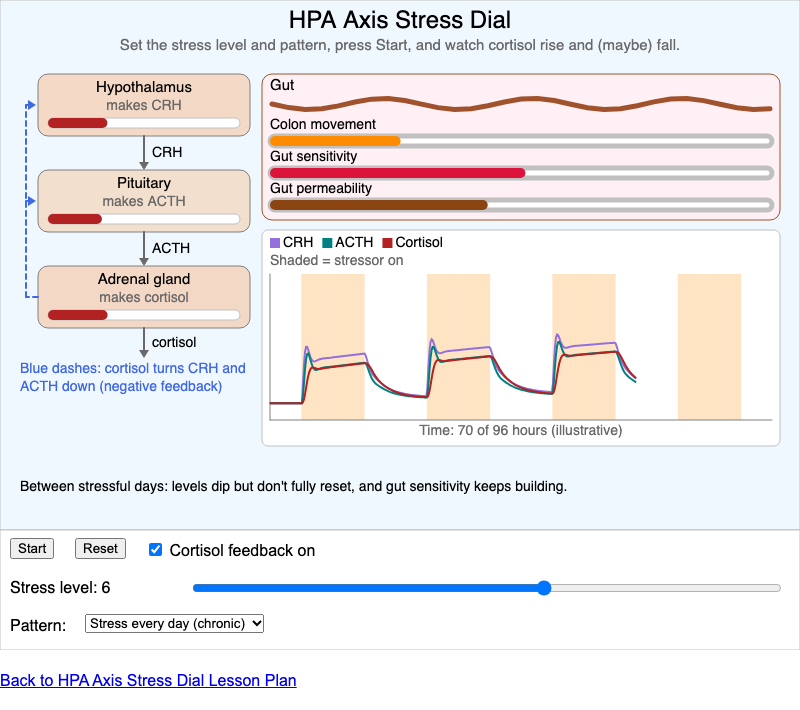 HPA Axis Stress Dial screenshot