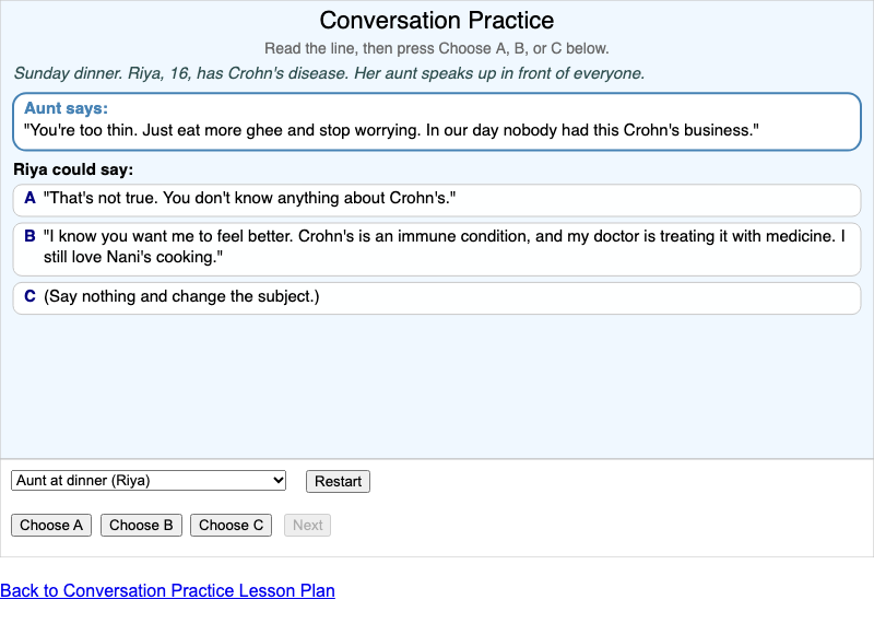 Conversation Practice screenshot